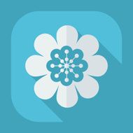 Flat modern design with shadow icon flower N28