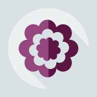Flat modern design with shadow icon flower N34