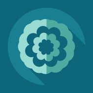 Flat modern design with shadow icon flower N36