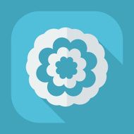 Flat modern design with shadow icon flower N37