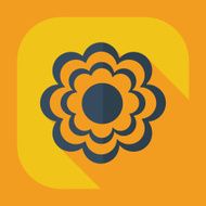 Flat modern design with shadow icon flower N38
