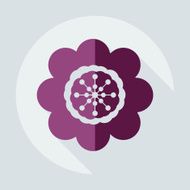 Flat modern design with shadow icon flower N39
