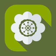 Flat modern design with shadow icon flower N40