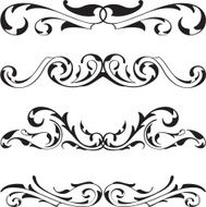 Divide victorian cool design elements set