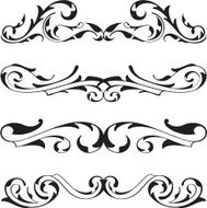Divide victorian design elements set