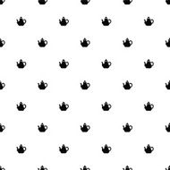 Vector seamless pattern teapot N3