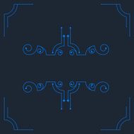 Vector vintage decorative frames N2