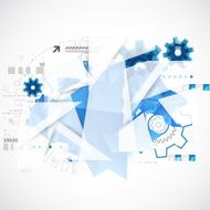 Abstract background with technological blue elements