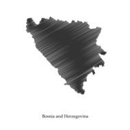 Bosnia and Herzegovina map icon for your design