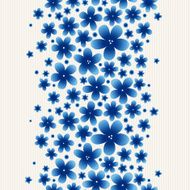 Bright floral border on light background