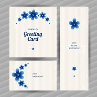 Bright floral card with simple flowers