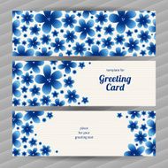 Bright floral card with simple flowers N2