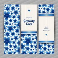 Bright floral card with simple flowers N3