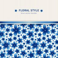 Bright floral border on light background N2