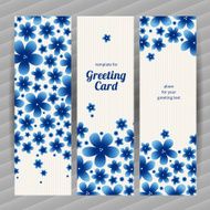 Bright floral card with simple flowers N7