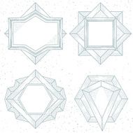 Set of geometric shapes emblems