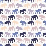 Animal seamless vector pattern of elephant N18