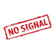 Red vector grunge stamp No Signal