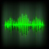 Abstract waveform music equalizer
