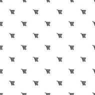 Vector seamless pattern shopping cart