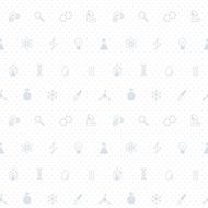 Science gray and white vector seamless pattern with dots
