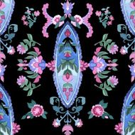 Beautiful Watercolor paisley seamless pattern N5