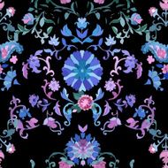 Beautiful Watercolor paisley seamless pattern N7