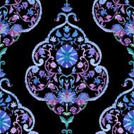 Beautiful Watercolor paisley seamless pattern N10