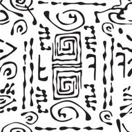 Seamless Abstract background made of black exotic pattern