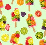 Seamless colorful background made of fruit ice cream