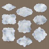 Set of stickers with polka dot pattern EPS 10