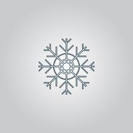 Snowflake flat icon Vector illustration EPS