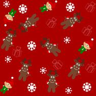 pattern for wrapping paper and filled with leprechaun deer