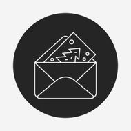 Christmas card line icon