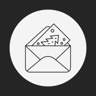 Christmas card line icon N3