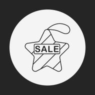 Christmas hanging line icon N3