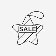 Christmas hanging line icon N4