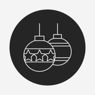 Christmas hanging line icon N5