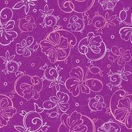 Vector Purple Nature Swirls Seamless Pattern