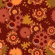 seamless pattern Steampunk mechanism N5