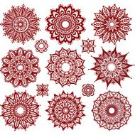 Set of Round Ornament Patterns