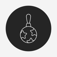Christmas hanging line icon N9