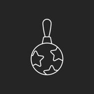 Christmas hanging line icon N10