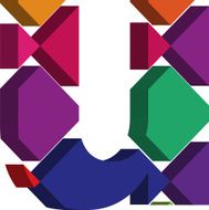 3d font letter U N3
