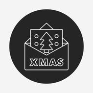 Christmas card line icon N5