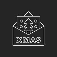 Christmas card line icon N6