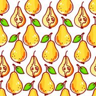 Seamless yellow pears N2