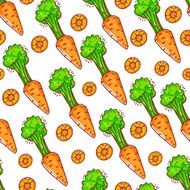 seamless cute carrots