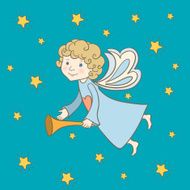 cute vector angel