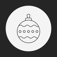 Christmas hanging line icon N15